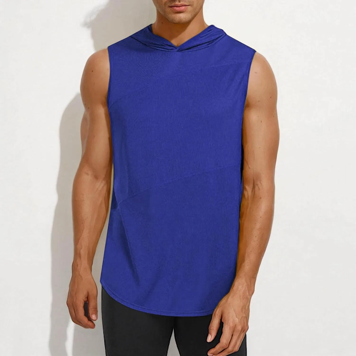 Мужская безрукавка-худи с капюшоном Dry Fit, Athletic, синий — фото 2
