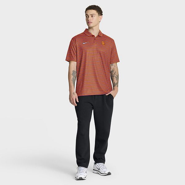 Мужская кардинальная футболка-поло USC Trojans 2025 Coaches Premium Tour Stripe Dri-FIT Nike — фото 4