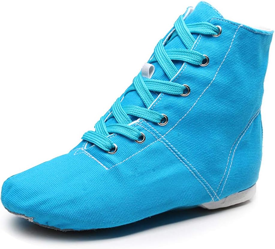 

Танцевальные туфли DKZSYIM на шнуровке из парусины, плоские джазовые туфли для тренировок, подходят для женщин, модель GB-JS, синий