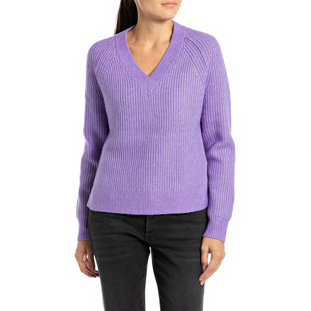

Свитер Replay DK3307.000.G23274 v neck, фиолетовый