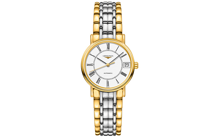 

LONGINES Женские часы Fashion Collection с автоподзаводом и механическим механизмом, белый циферблат 30 мм, браслет из нержавеющей стали