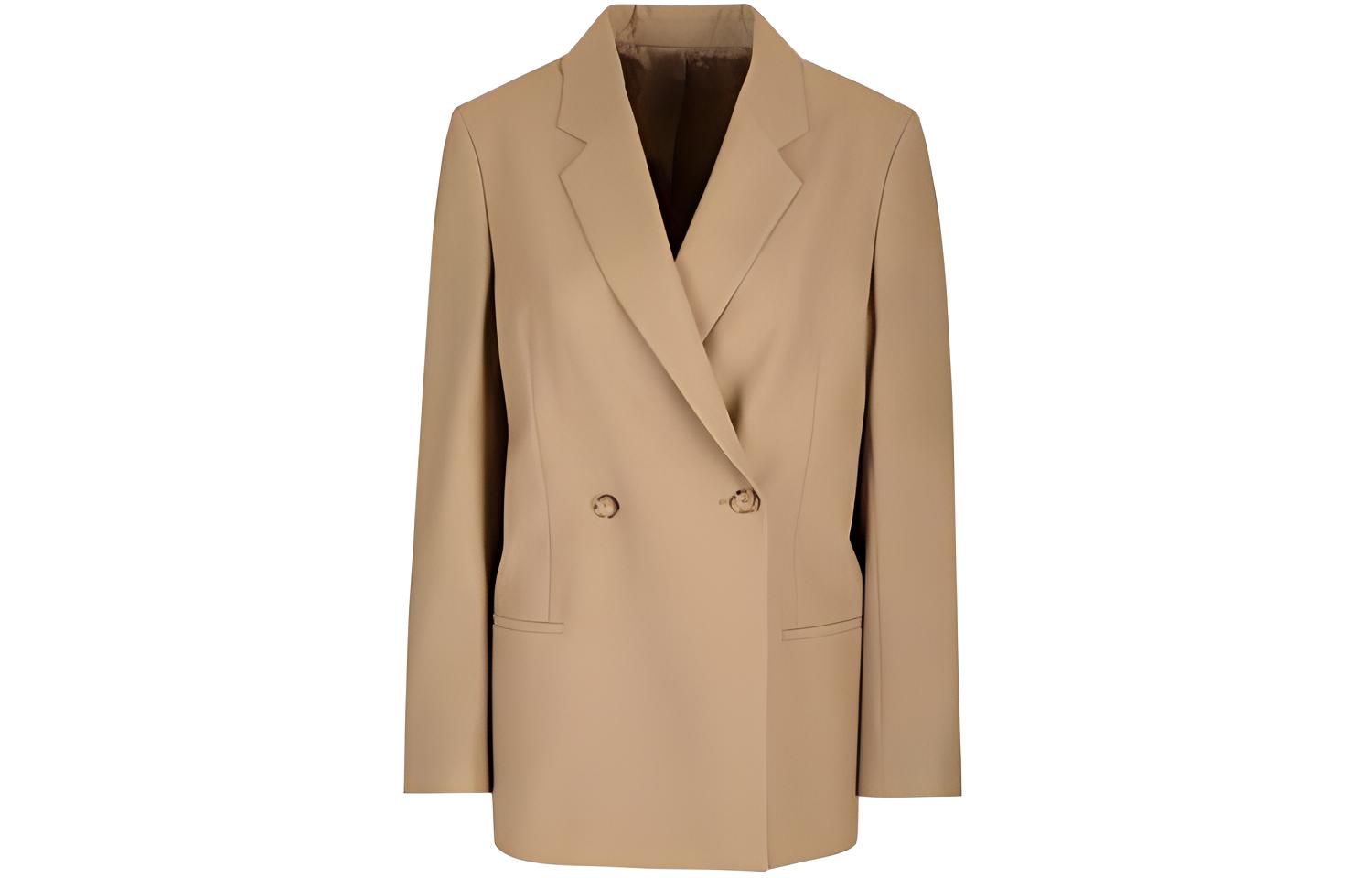 

TOTEME Двубортный пиджак с карманами, Beige