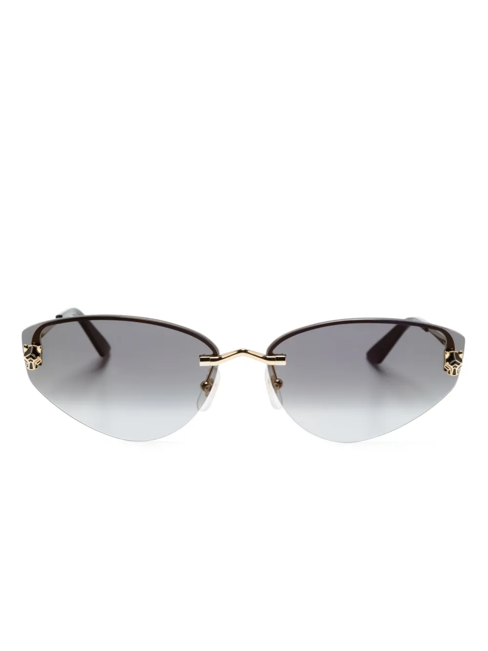 

Солнцезащитные очки с декором Tiger Head Cartier Eyewear, серый