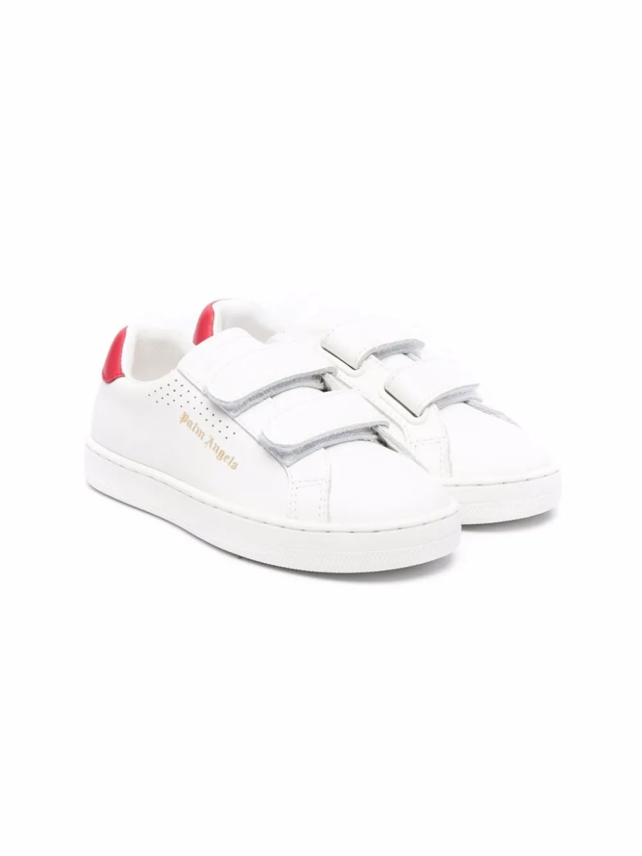 

Palm Angels Kids кеды на липучках с логотипом, белый