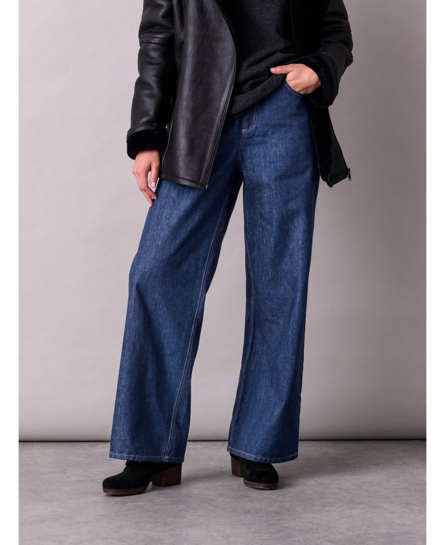 

Женские джинсы с широкими штанинами Celtic & Co, Indigo mid wash