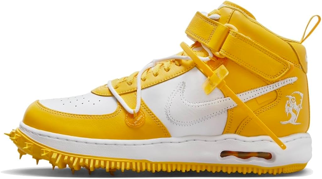 

Мужские кроссовки Nike Air Force 1 Mid SP Lthr, белый/желтый