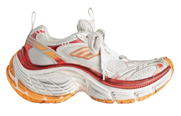 Кроссовки 10xl sneakers 'white red and orange mesh tpu and rubber' Balenciaga, белый — фото 2