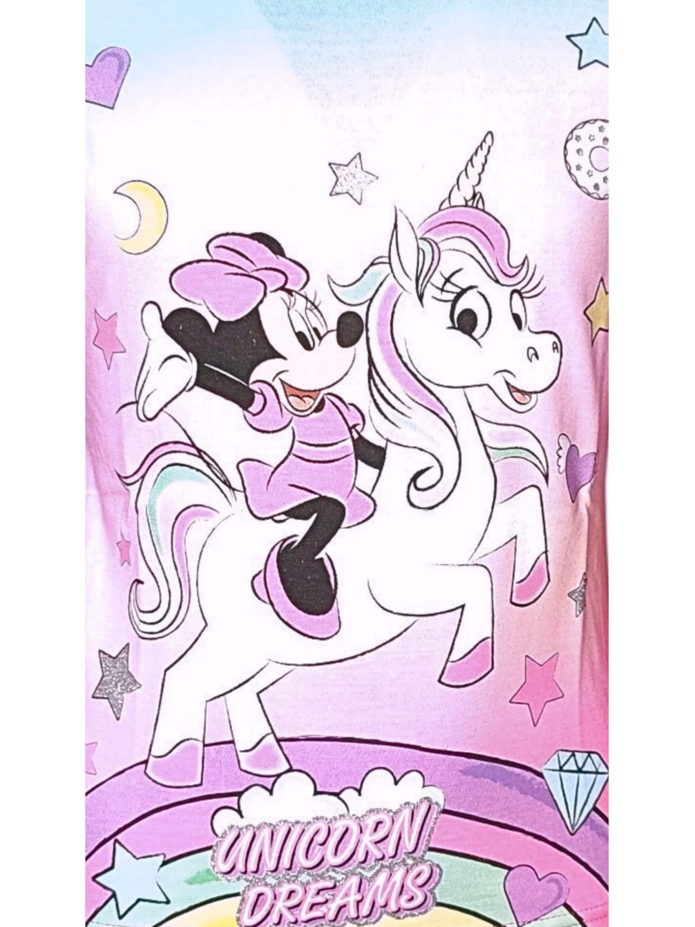 Disney Minnie Mouse Лонгслив 'Minnie Mouse & Einhorn' в розовом цвете — фото 2
