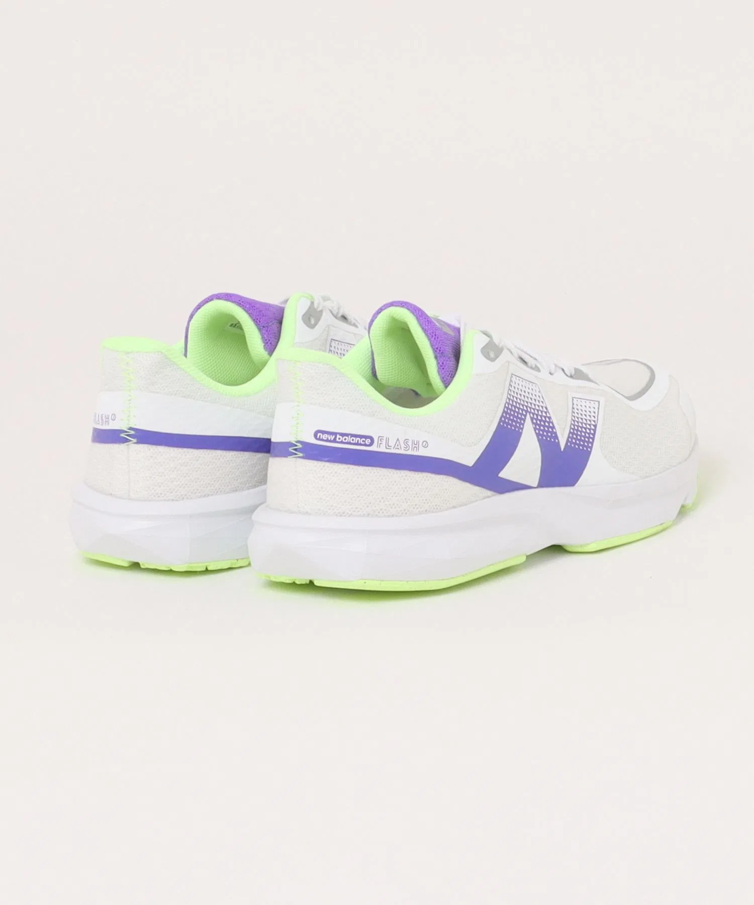 Детские кроссовки New Balance FLASH V7 для бега белые с фиолетовым — фото 2