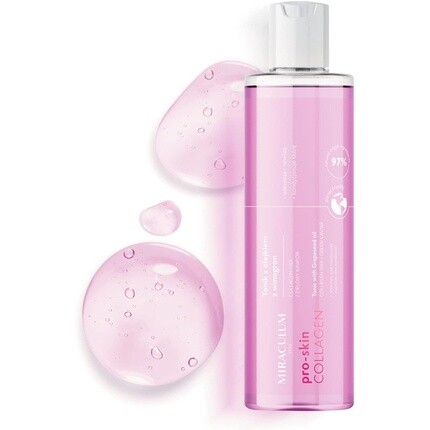 Крем для лица Miraculum — Collagen Pro-Skin Очищающая вода с маслом виноградных косточек и комплексом зеленой икры, 200 мл — фото 2