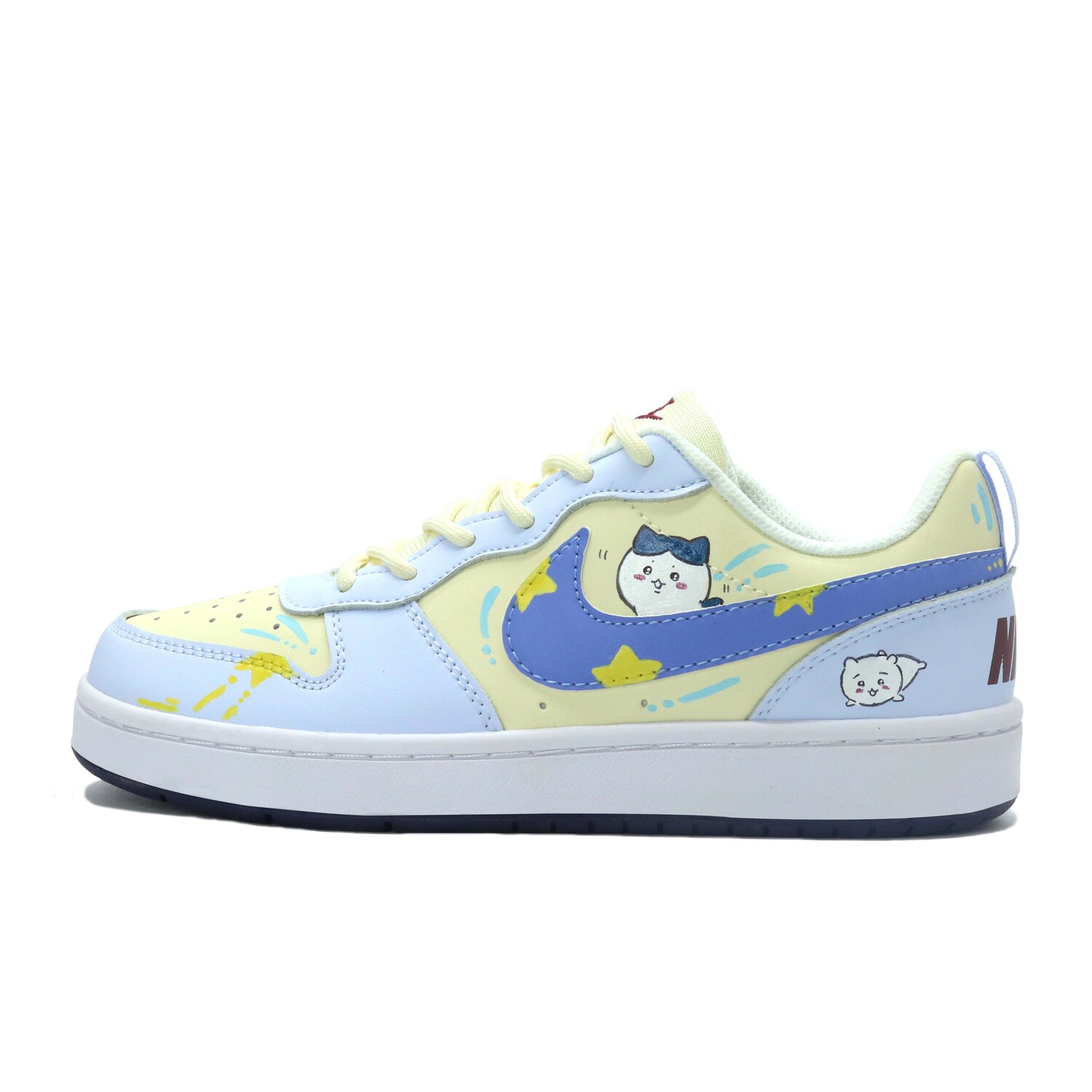 

Кроссовки Nike Court Borough Skateboard Shoes Women's Low-Top Blue Yellow, Синий, Кроссовки Nike Court Borough Skateboard Shoes Women's Low-Top Blue Yellow