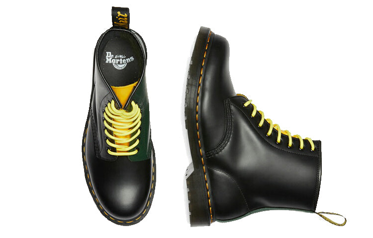 Мужские ботинки Dr. Martens 1460 из гладкой кожи с контрастной шнуровкой, черный — фото 4