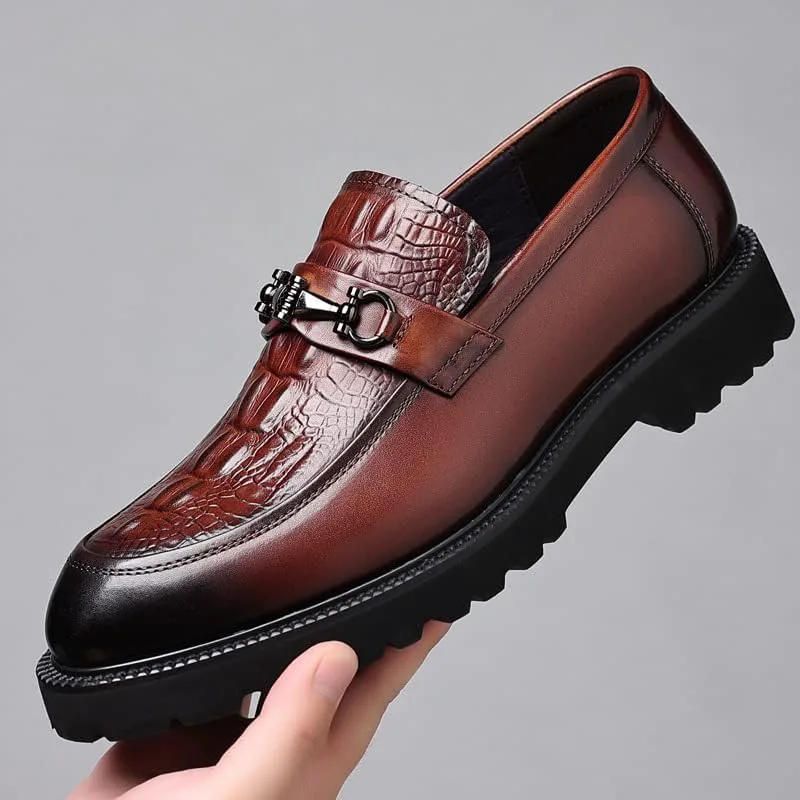 Мужские оксфорды - премиальные туфли из натуральной кожи, стиль smart casual, формальные офисные дерби, слипоны, свадебные туфли под костюм Zentavi, коричневый — фото 2