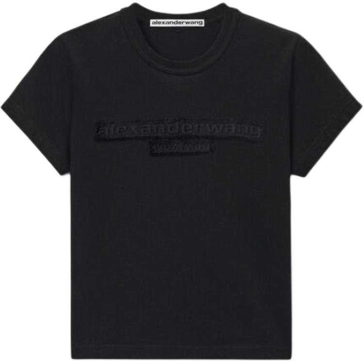 Alexander Wang Футболка с потертым логотипом Black — фото 3