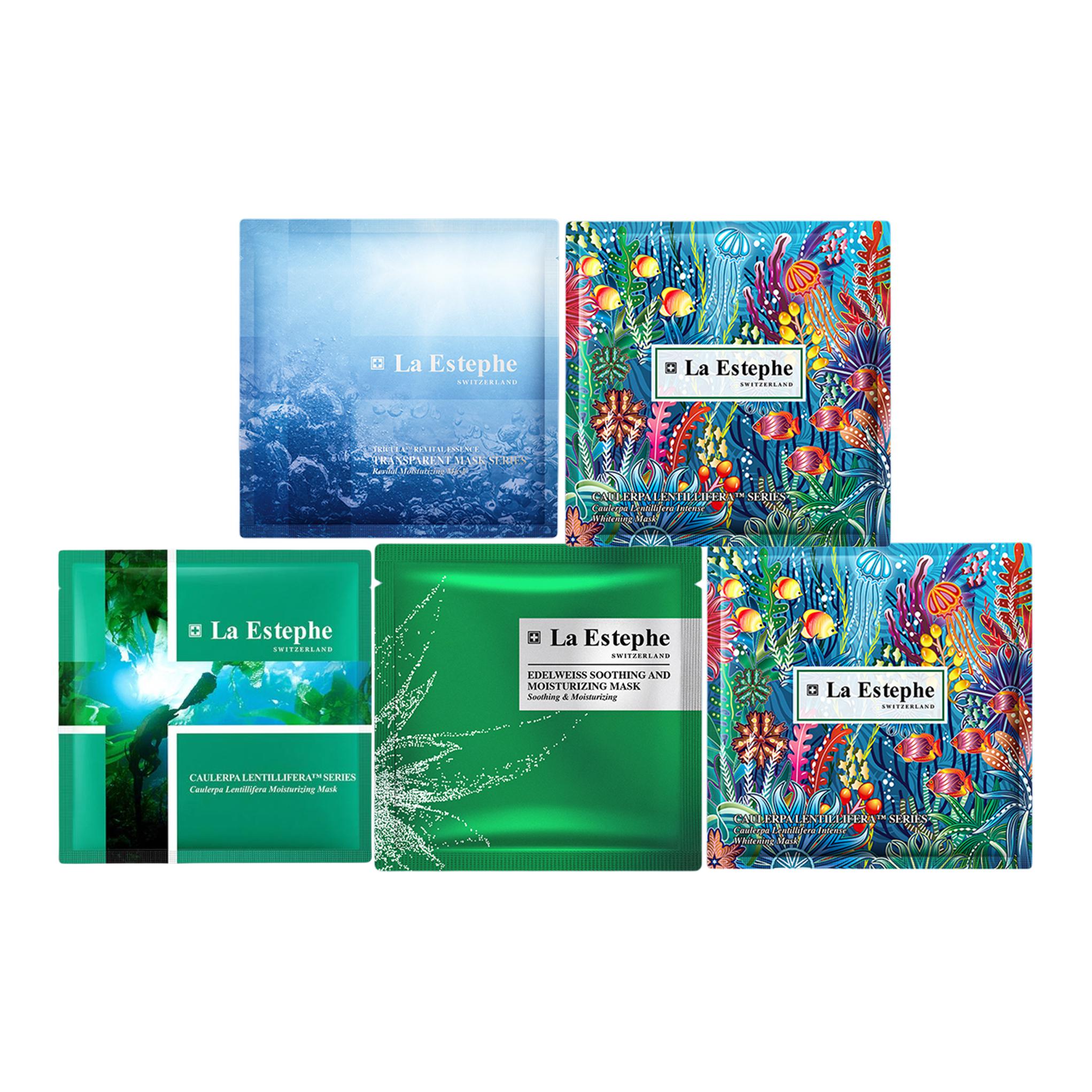 

Набор для укрепления кожи deep sea маски для лица увлажняющие и питающие осветляющие 5 штук LaEstephe