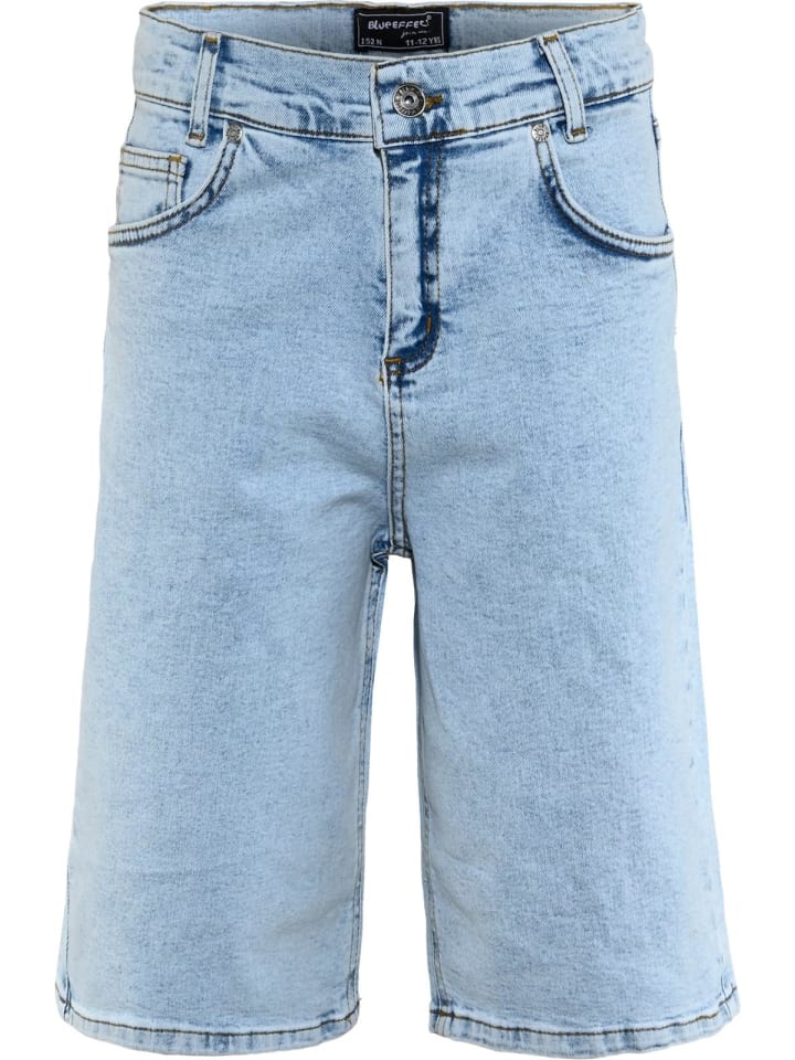 

Blue Effect Шорты-бермуды из джинсовой ткани, облегающие, с узким поясом, светло-голубые