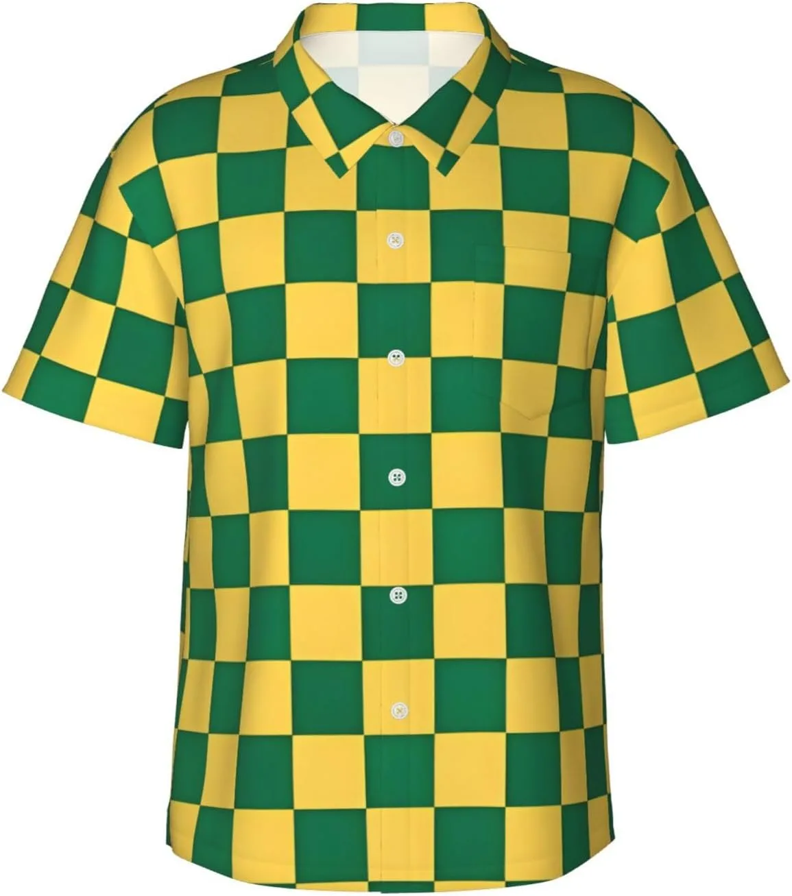 

Рубашка с коротким рукавом в клетку сине-желтую AZGNHM