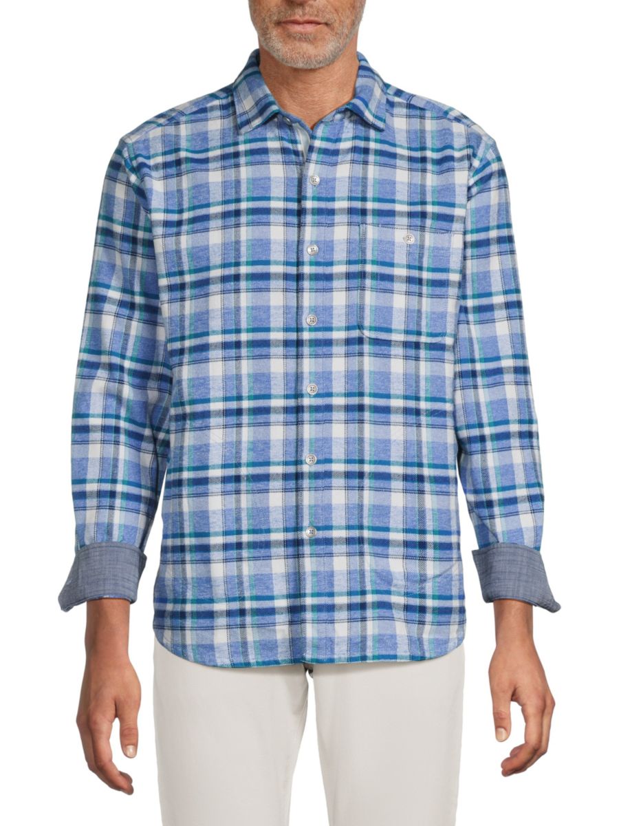 

Клетчатая рубашка Tommy Bahama, синий