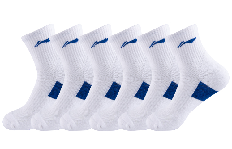 

Мужские носки до середины голени LINING, 6 Pack (White Blue)