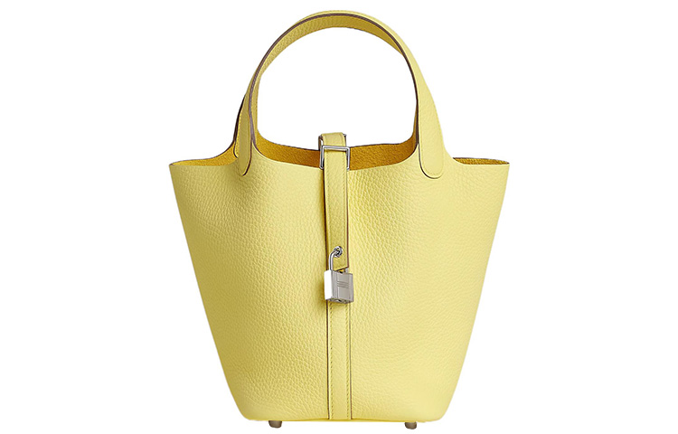 

Пикотин Лок Клеменс Бычья кожа Сумка-корзинка, Сумка-ведро, Женская сумка 18 0Y Лимончелло Лимонный ликёр HERMES