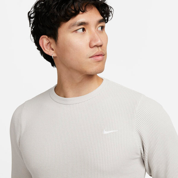 Футболка Nike Long Sleeve Top Life Heavyweight 'Grey', серый — фото 2