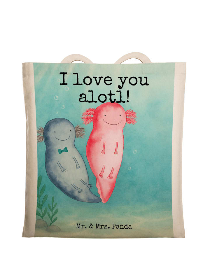 

Mr. & Mrs. Panda Сумка с изображением аксолотля и надписью, белого цвета