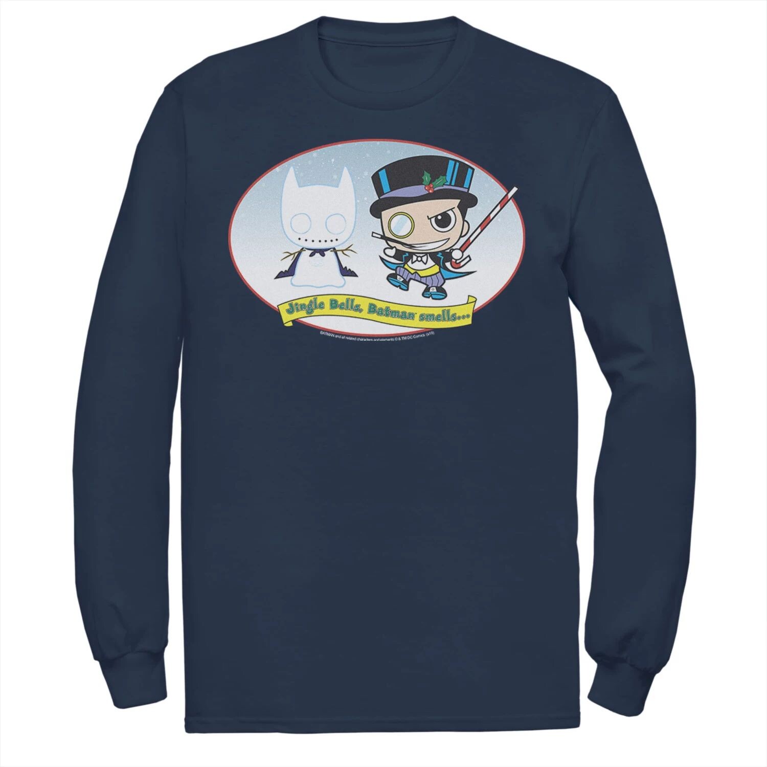 

Мужская футболка DC Comics The Penguin Jingle Bells Batman Smells Christmas Tee