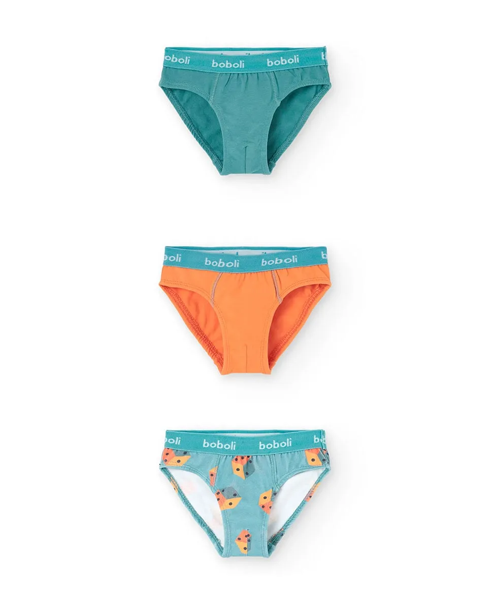 

Набор из 3 пар детских хлопковых трусиков Boboli, мультиколор
