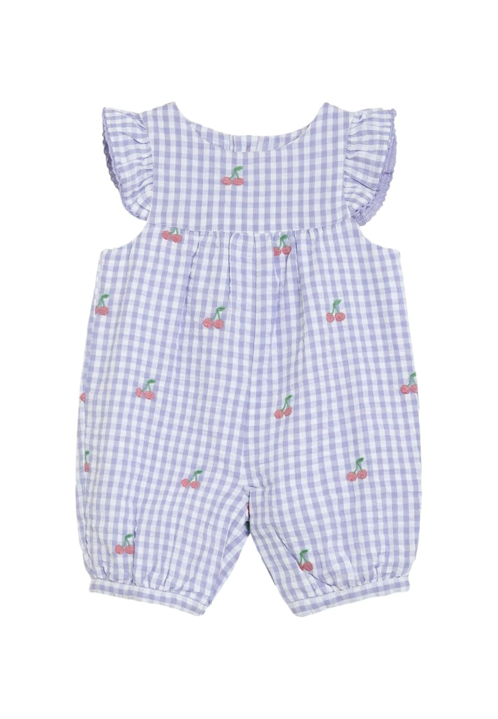 

Комбинезон REGULAR FIT-PRETTY RUFFLE EMBROIDERED JoJo Maman Bébé, цвет Lilac Purple Cherry Gingham