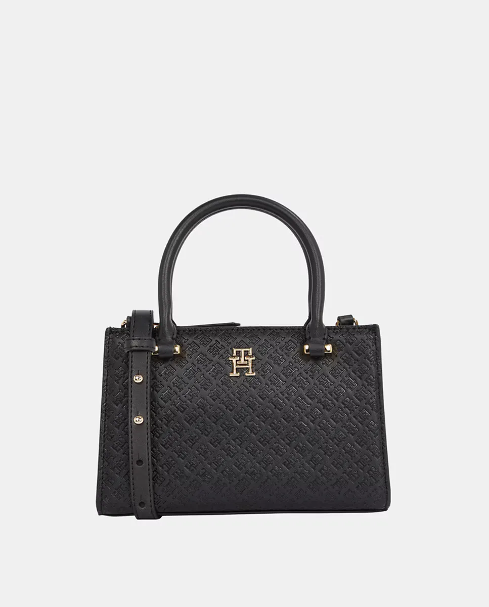 

Женская сумка-микротоут с монограммой Tommy Hilfiger, черный