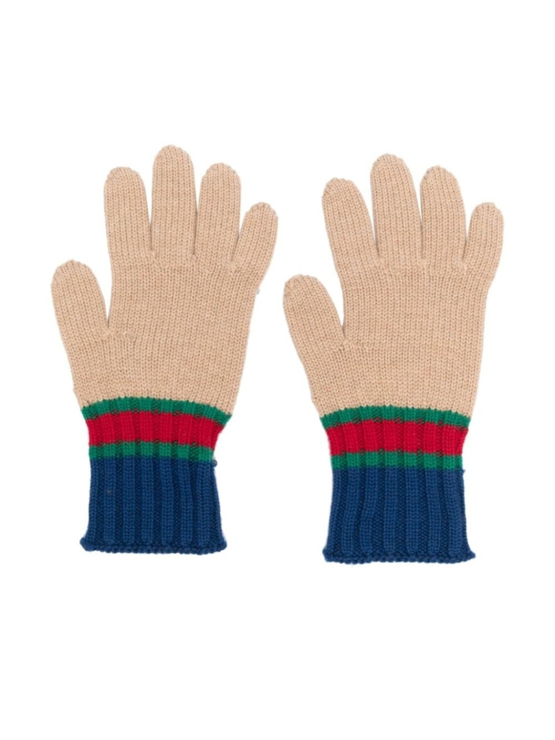 

Gucci Kids шерстяные перчатки в полоску, нейтральный цвет