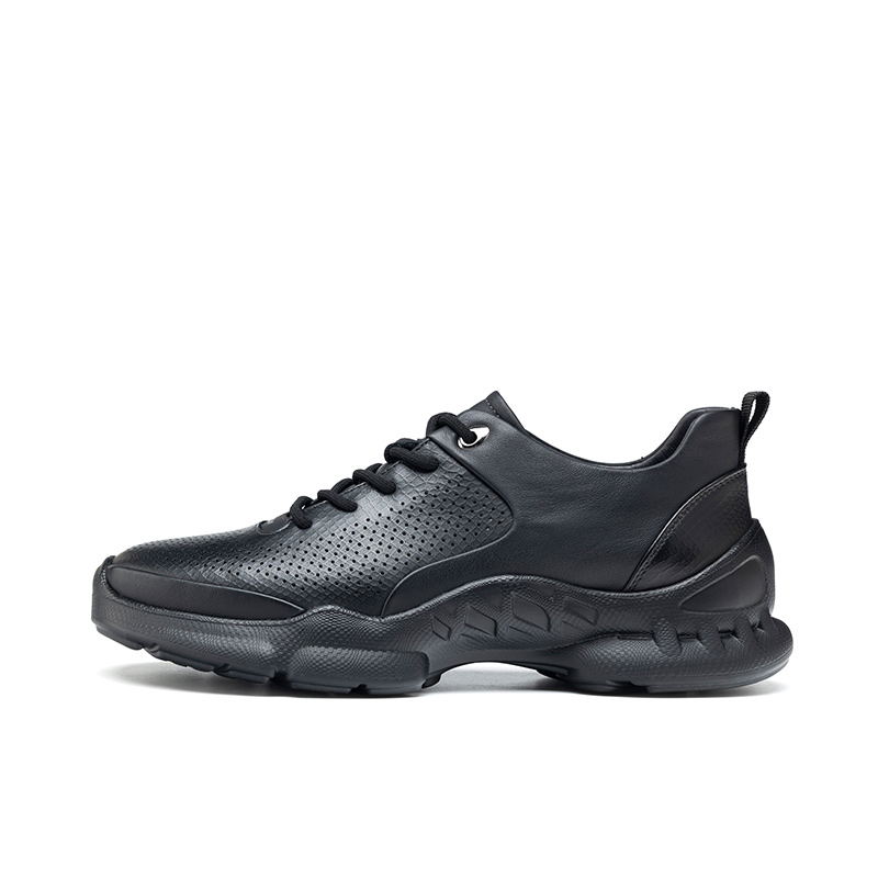 

HARSON Мужские повседневные туфли черные перфорированные дышащие, цвет Black (Perforated-Breathable)