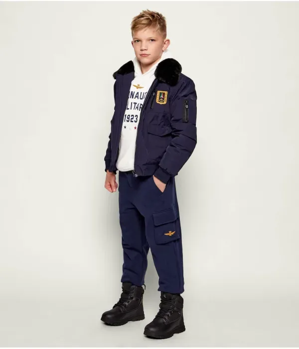 Спортивные штаны regular fit Aeronautica Militare, темно-синий — фото 2