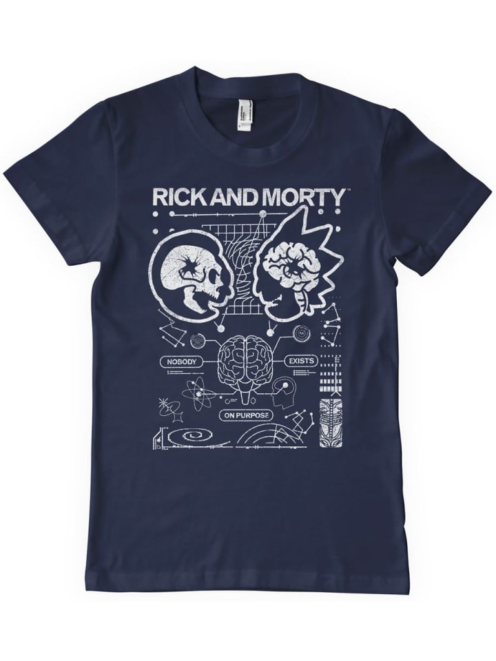 

Футболка Nobody Exists On Purpose T-Shirt Rick and Morty, синий