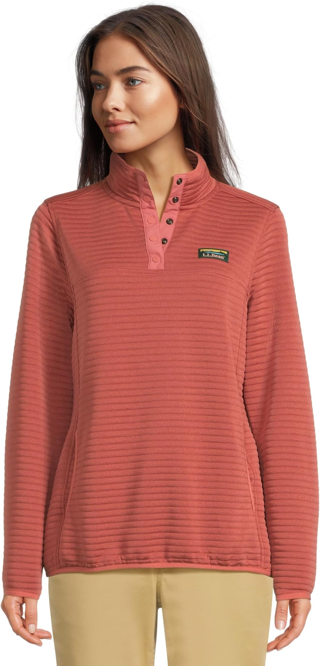 

Женский трикотажный пуловер Airlight L.L.Bean, Light Mahogany Heather