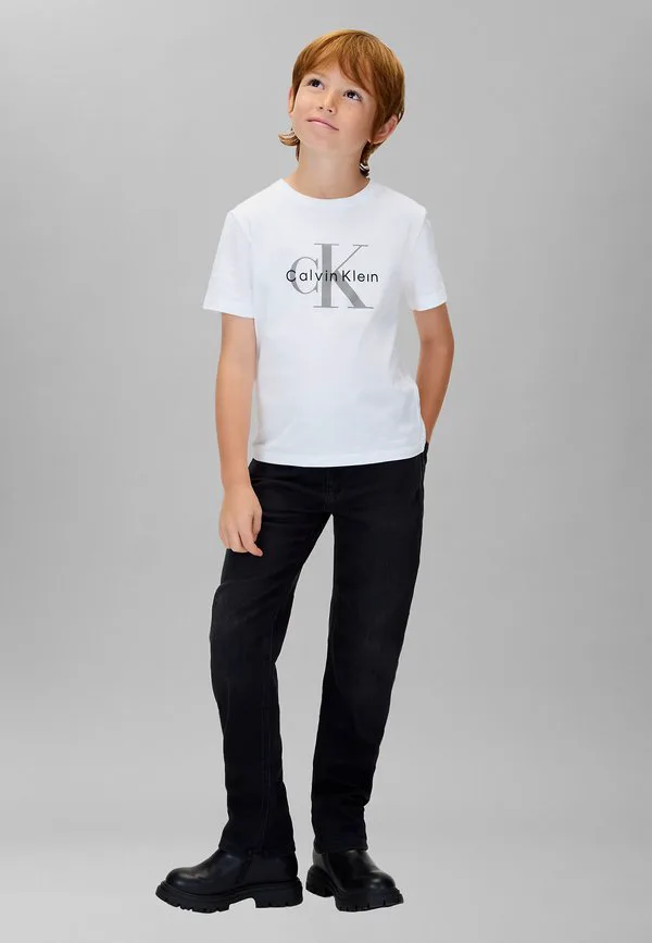 Джинсы со средней посадкой и прямым кроем Calvin Klein Jeans, Washed Black