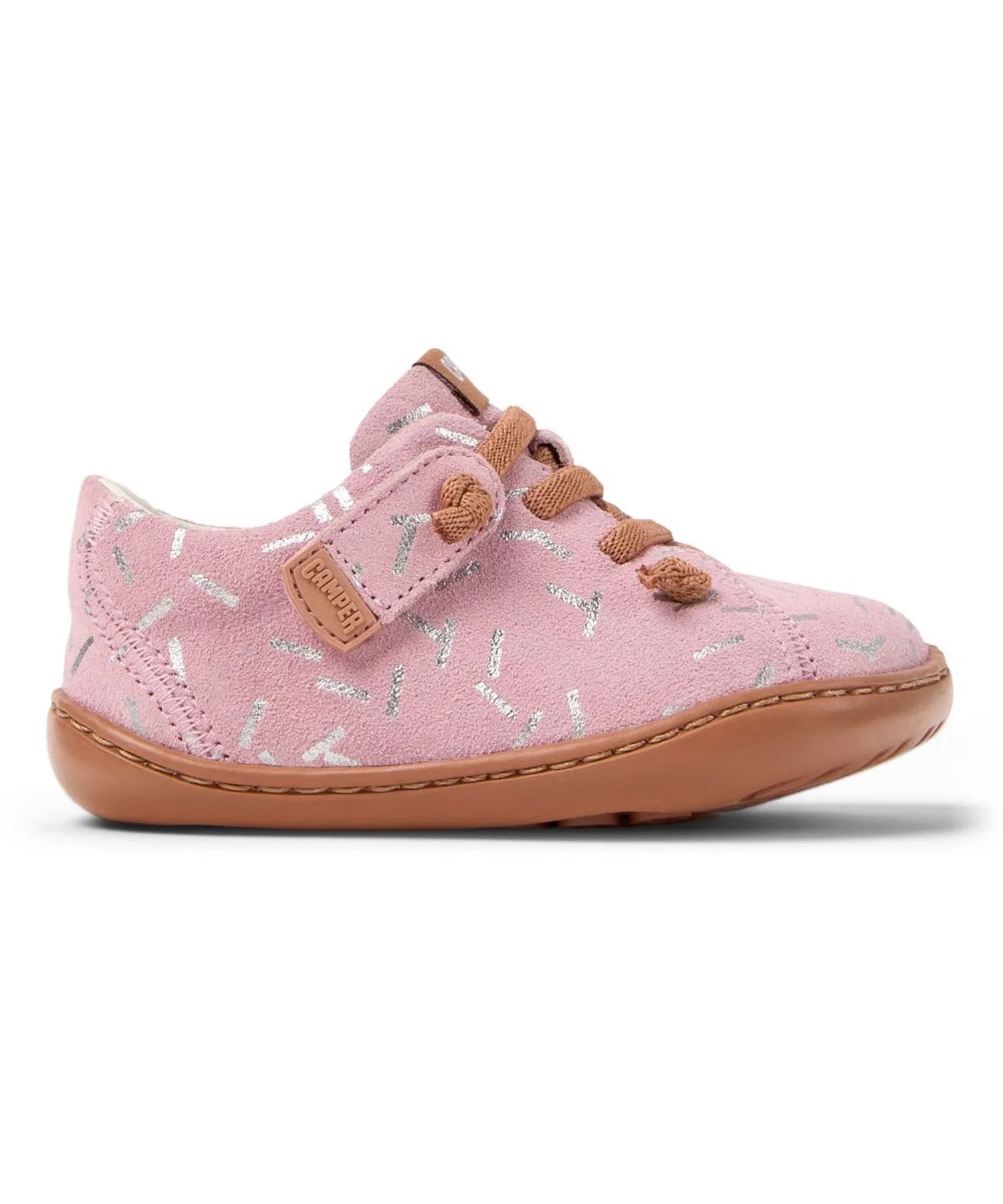 Детские кроссовки из натуральной кожи CAMPER PEU CAMI First Walker розовые — фото 2