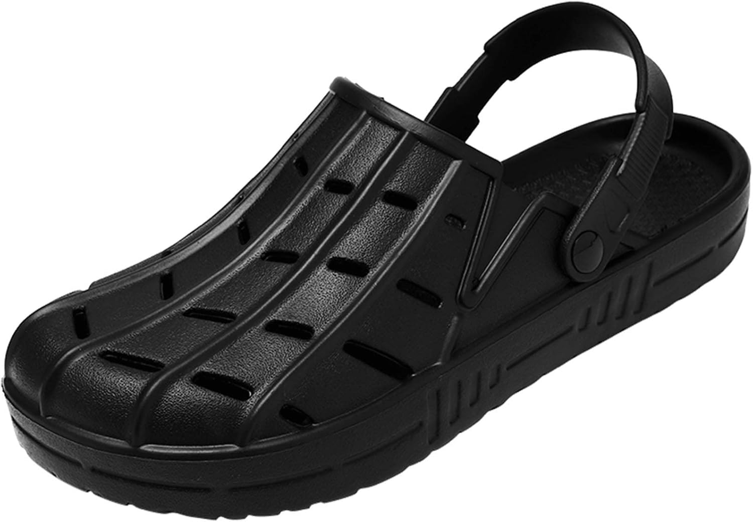 

Мужские большие сабо для сада, легкие дышащие слайд-сандалии, нескользящие шлепанцы для душа, водные туфли, летняя обувь для прогулок на улице Yuktopa, черный