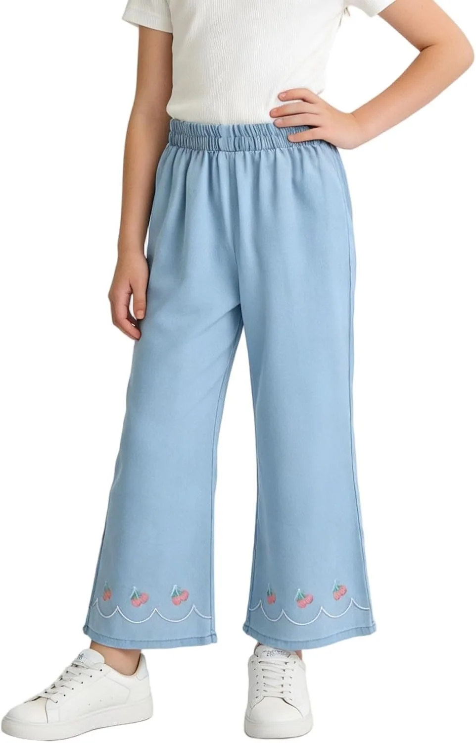 

Джинсы-клеш Ice Silk для девочек летние тонкие легкие