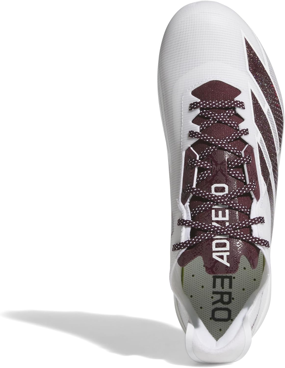 Мужские кроссовки Adidas Adizero Electric, белый/бордовый — фото 2
