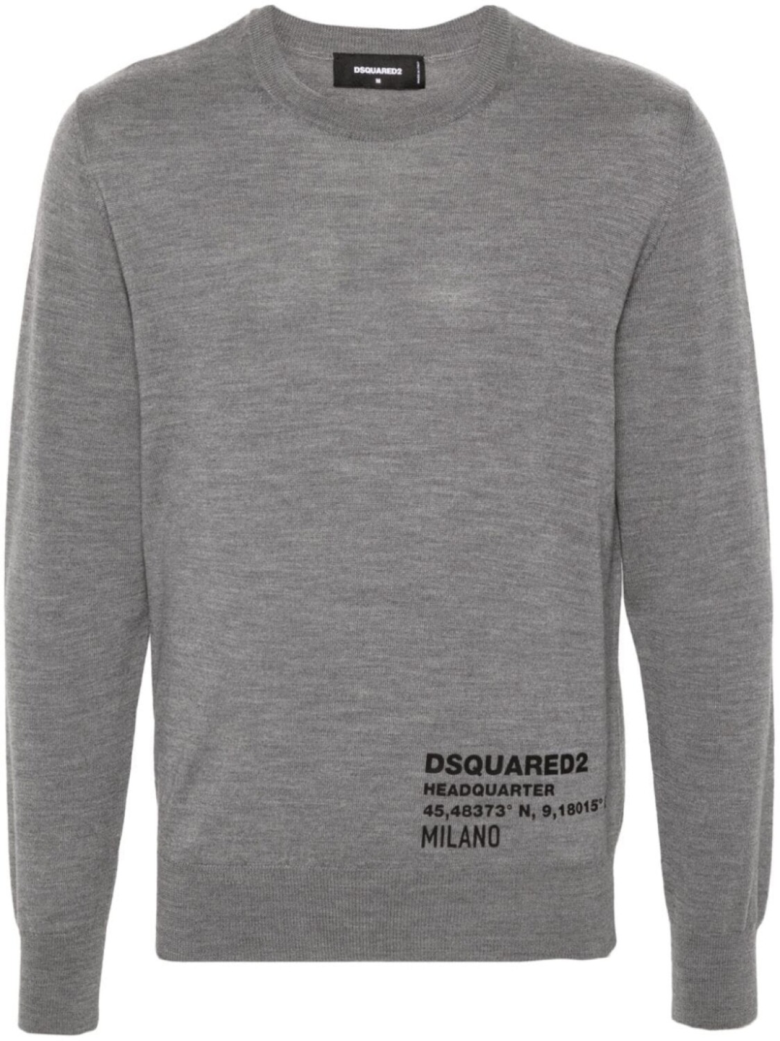 

Dsquared2 шерстяной джемпер с логотипом, серый