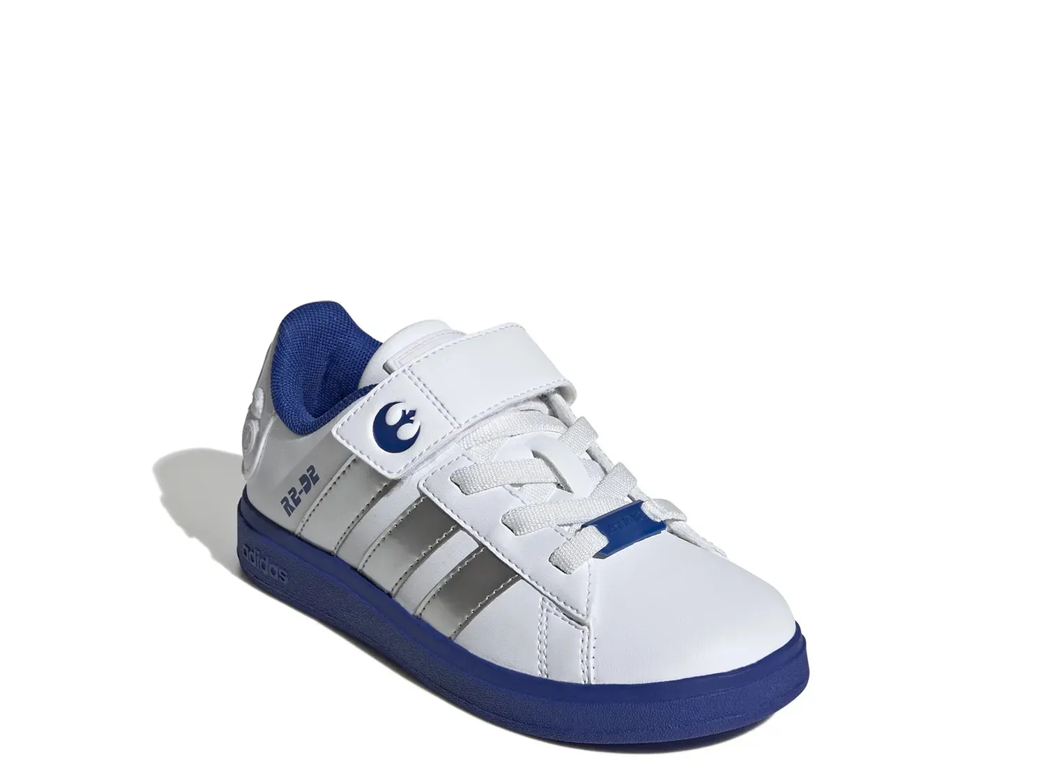 

Кроссовки Adidas x Star Wars Grand Court 2.0 — детские, белые/серебристые/синие