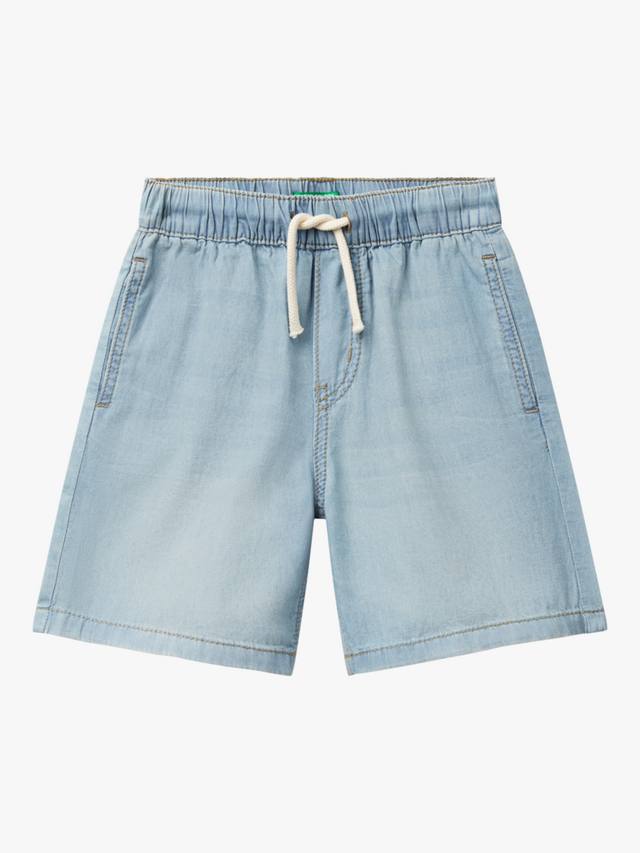 

Детские легкие шорты из джинсовой ткани шамбре Benetton, Light Blue