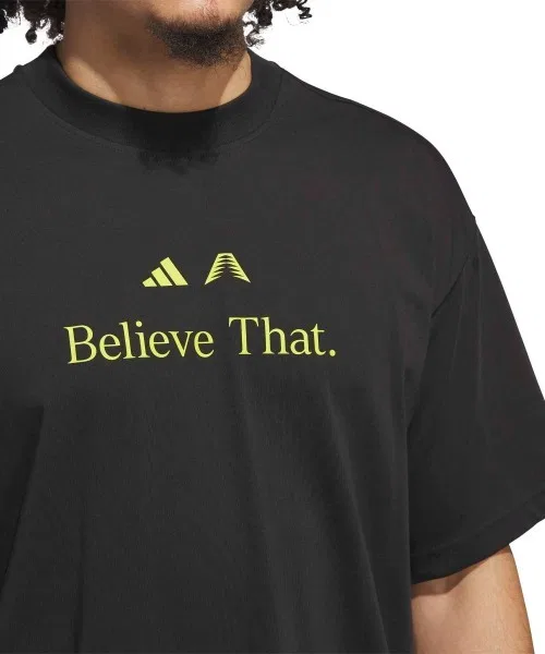 Мужская футболка adidas Anthony Edwards Believe That чёрная — фото 3