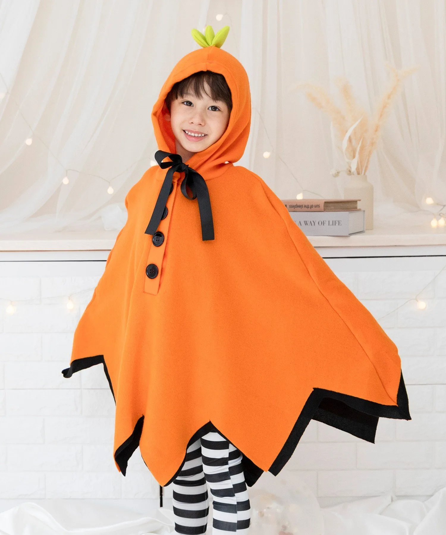 Детское пончо на Хэллоуин, костюм на Хэллоуин, косплей, тыква, призрак Brightlele, Orange