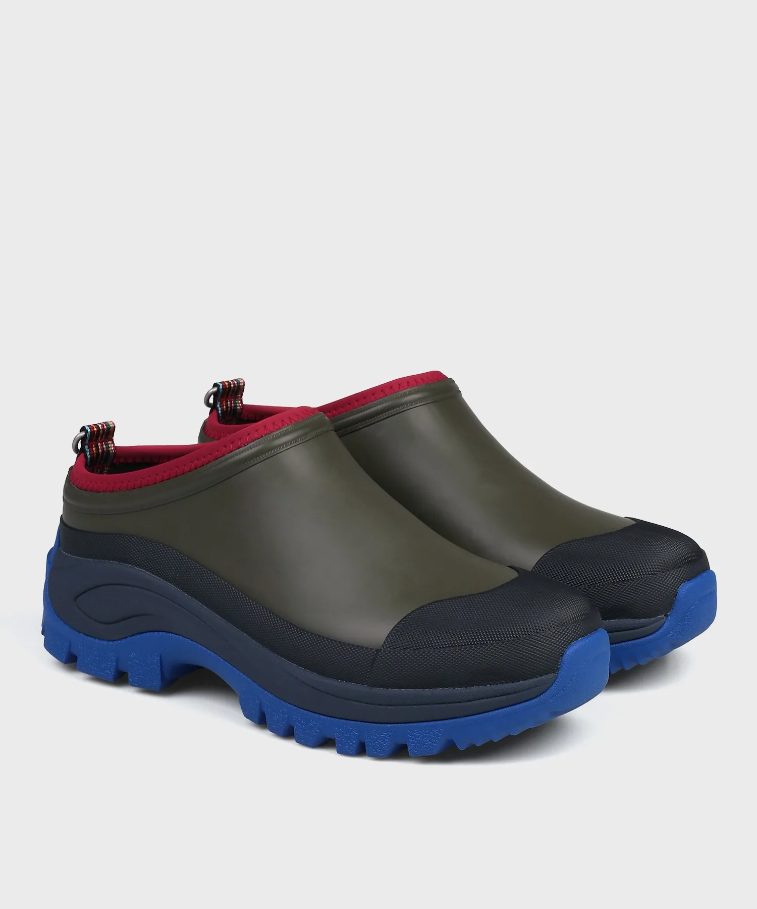 Мужские сандалии Paul Smith Loves Barbour Croc Sandal MRF0050 оливковые — фото 3