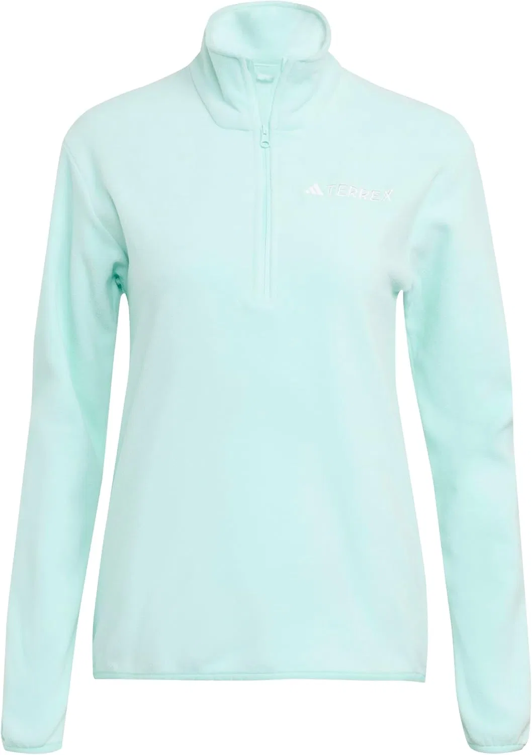 Женская флисовая куртка adidas Terrex Multi Essentials полузастежка, бирюзовый — фото 2