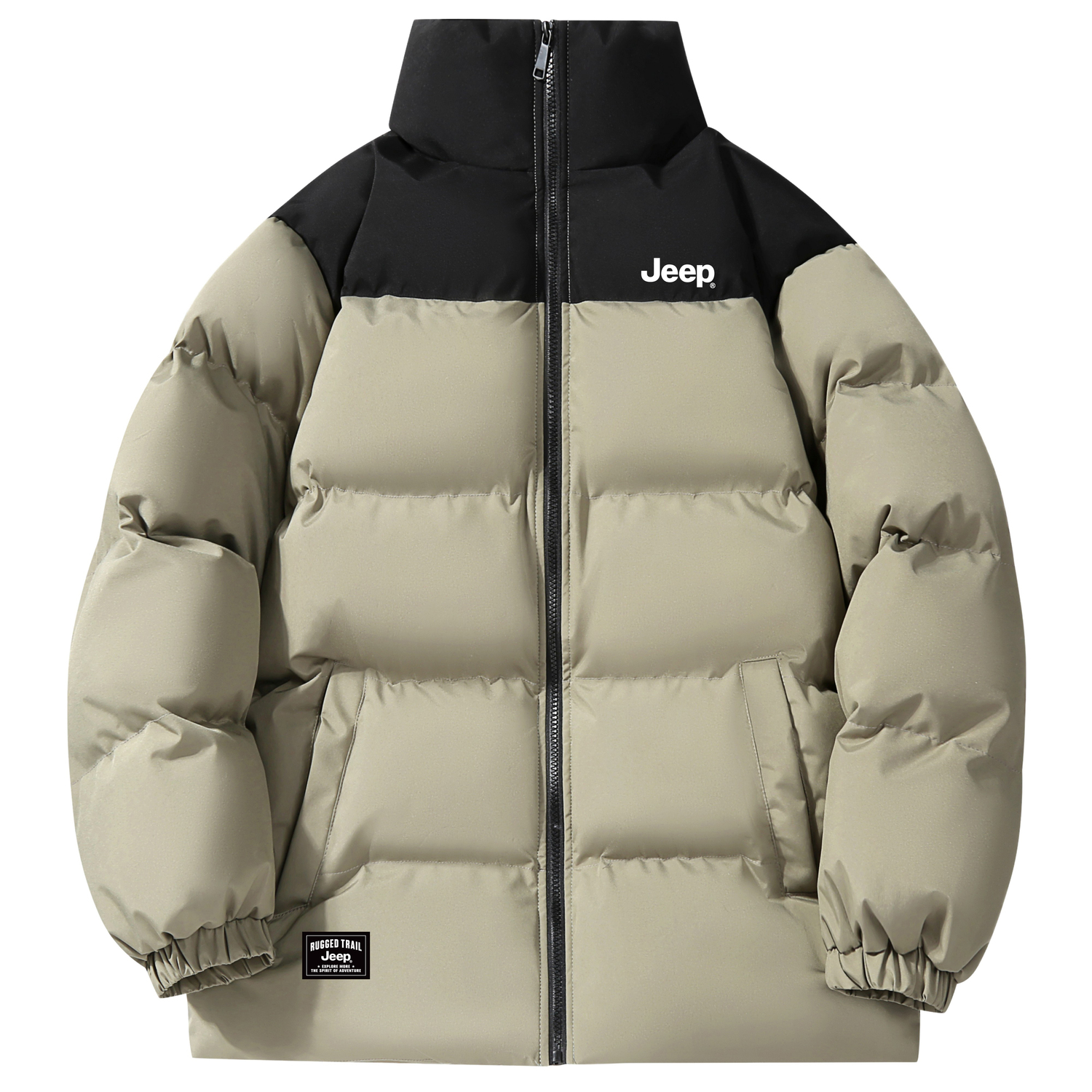 

Пуховик Unisex Stand Collar Thickened Jeep, зеленый