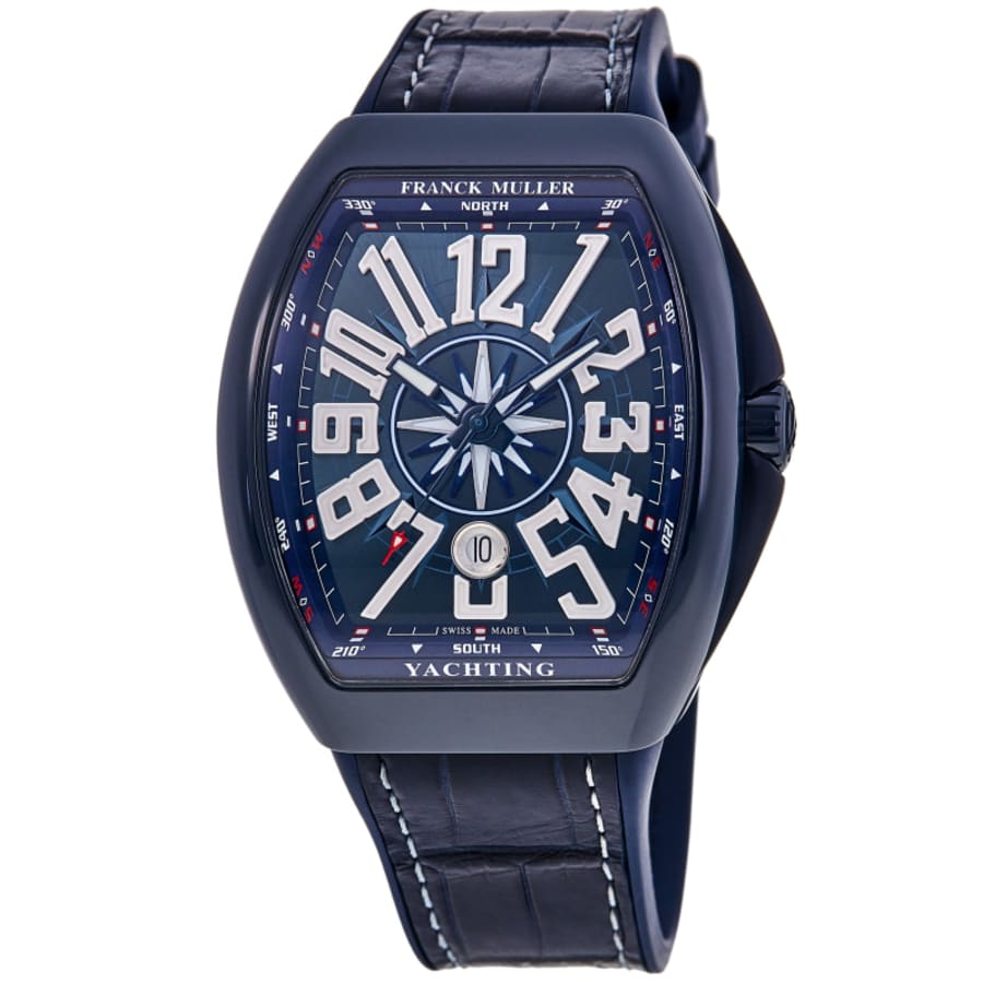

Мужские часы Franck Muller Vanguard Yachting с керамическим синим циферблатом V45SCDTYACHTCRBLW-C