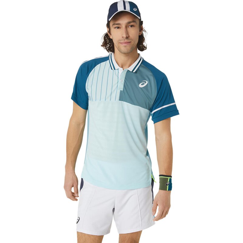 

Мужская рубашка, подходящая к поло Asics, цвет aquamarine